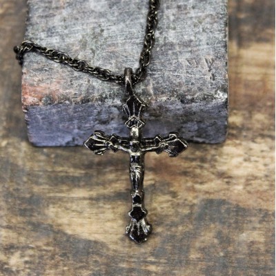 NK12131 - ANTIQUE CROSS CHAIN NECKLACE - 29"