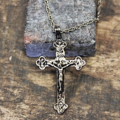 NK12142 - ANTIQUE CROSS CHAIN NECKLACE - 29"