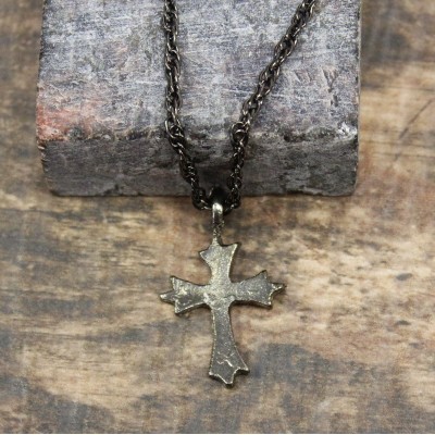 NK12121 - ANTIQUE CROSS CHAIN NECKLACE - 29"