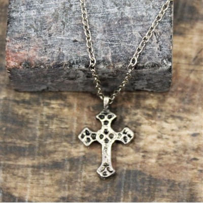 NK12143 - ANTIQUE CROSS CHAIN NECKLACE - 29"