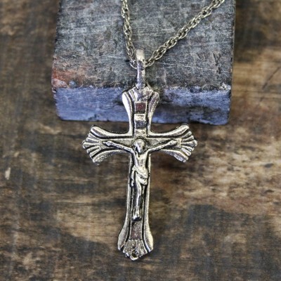 NK12138 - ANTIQUE CROSS CHAIN NECKLACE - 29"