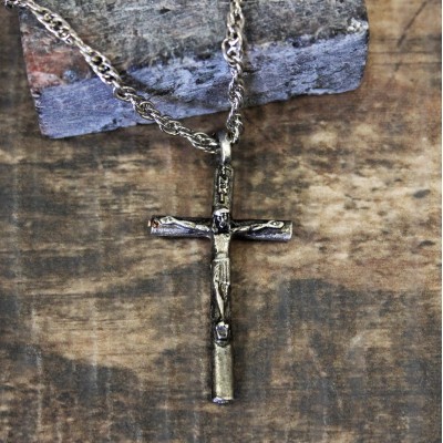 NK12135 - ANTIQUE CROSS CHAIN NECKLACE - 29"