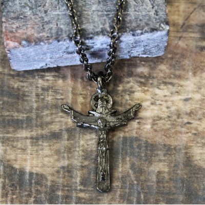 NK12144 - ANTIQUE CROSS CHAIN NECKLACE - 29"