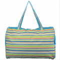 180582-MULTI STRIPES DESIGN TRAVEl,BEACH OR SHOPPING TOTE W/POCKETS