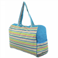 180582-MULTI STRIPES DESIGN TRAVEl,BEACH OR SHOPPING TOTE W/POCKETS