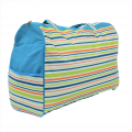 180582-MULTI STRIPES DESIGN TRAVEl,BEACH OR SHOPPING TOTE W/POCKETS