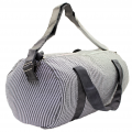 9071S-GREY SEER SUCKER DUFFLE BAG