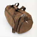 9168 - BROWN  CANVAS DUFFLE BAG