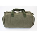 9168 - GREEN CANVAS DUFFLE BAG