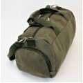 9168 - GREEN CANVAS DUFFLE BAG