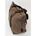 9147 - BROWN  CANVAS DUFFLE BAG