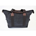 9147 - BLACK CANVAS DUFFLE BAG