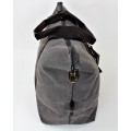 9147 - GREY CANVAS DUFFLE BAG