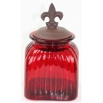 40001 RED SMALL SINGLE CANISTER WITH LID