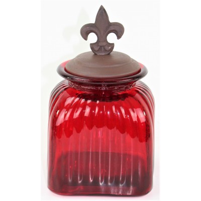 40001 RED SMALL SINGLE CANISTER WITH LID
