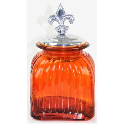 40001 AMBER SMALL SINGLE CANISTER WITH LID