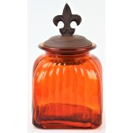 40001 AMBER SMALL SINGLE CANISTER WITH LID