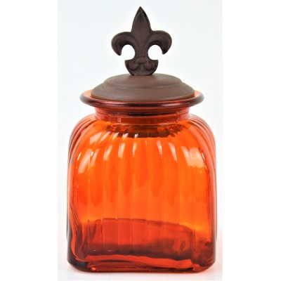 40001 AMBER SMALL SINGLE CANISTER WITH LID