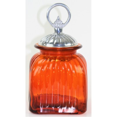 40001 AMBER SMALL SINGLE CANISTER WITH LID