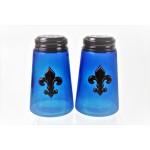 600020COP-BLUE - 2PC. SALT-PEPPER SHAKER BLUE(COP)