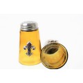 600020SIL-AMB - 2PC. SALT-PEPPER SHAKER AMBER(SIL.)