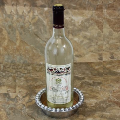 51082 BEADED WINE COASTER / CANDLE HOLDER