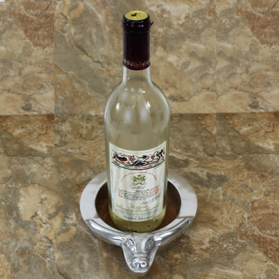 22667 LONGHORN WINE COASTER / CANDLE HOLDER