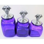 60004 PURPLE 3PC. CANISTER SET WITH LIDS