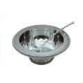 52554-LARGE BEADED PUNCH BOWL W/PEDESTAL