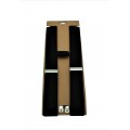 9001S/B-BLACK SUSPENDER BOW TIE SET (WHITE)