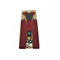 9001S/B-BURGUNDY SUSPENDER BOW TIE SET (BLACK)