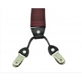 9001S/B-BURGUNDY SUSPENDER BOW TIE SET (WHITE)