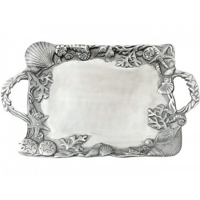 52325 - SEA SHELL LARGE TRAY W/HANDLE