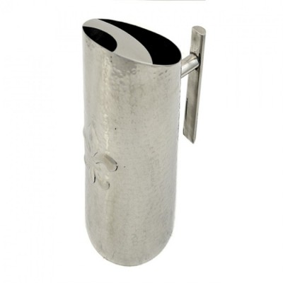  52418-FLEUR DE LIS PITCHER HAMMERED W/HANDLE