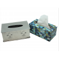 80021 - FLEUR DE LIS RECT. TISSUE BOX / W HAMMERED