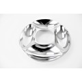 52544- PLAIN ROUND 5 SECTION CHIP N DIP /W GLASS