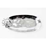 52508 - OVAL DENTED DESIGN TRAY W/CRABS