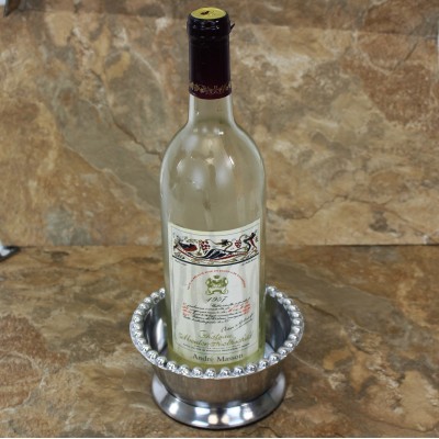 52173 -BEADED WINE COASTER OR CANDLE HOLDER