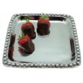 1263-BEADED SQUARE TRAY