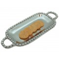 52296-BEADED RECT. TRAY W/HANDLE