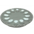 1271 - BEADED ROUND HOLD 12 DEVILED EGG TRAY