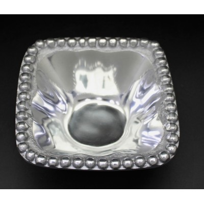 1294-BEADED SMALL SQUARE BOWL