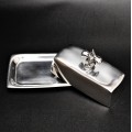 52276 - BUTTER DISH - 2PC, FLEUR DE LIS