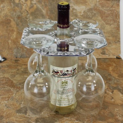 52057 WINE GLASS HOLDER W/ SWIRL DESIGN