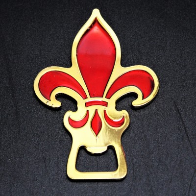 SW181209 - GOLD / RED FDL BOTTLE OPENER W/ MAGNET