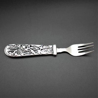 22157 - GRAPE DESIGN PEWTER FORK 