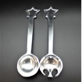 20580 - SERVER SET, 2 PCS, STAR DESIGN HANDLE