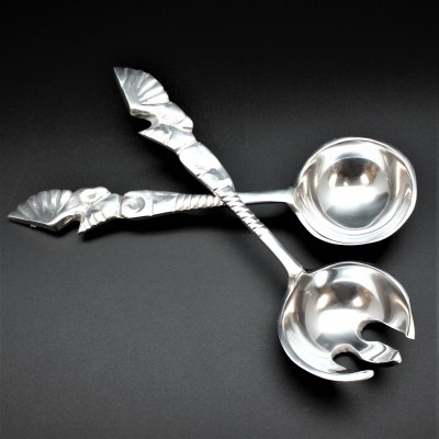 20564 - SERVER SPOON SET, 2 PCS, SEASHELL FISH DESIGN