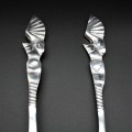 20564 - SERVER SPOON SET, 2 PCS, SEASHELL FISH DESIGN