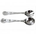 51047 - SPOON SERVER 2PC SET / DENTED DESIGN